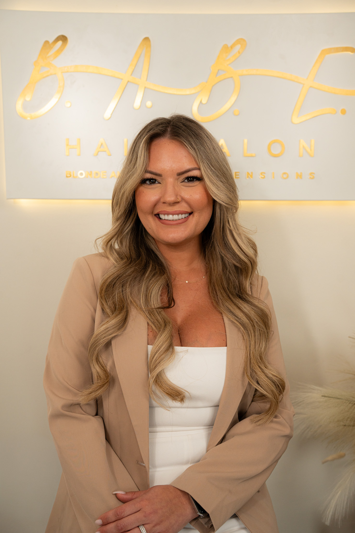 Amanda, owner and lead extension specialist at B.A.B.E. Hair Salon
