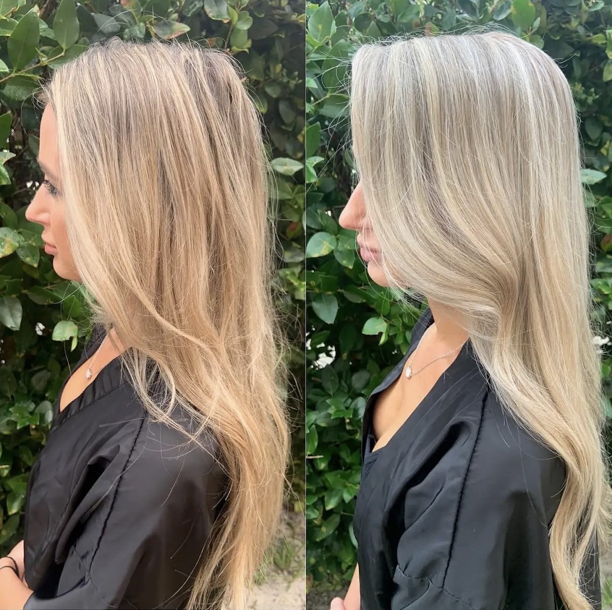 Highlights result, bright and dimensional blonde