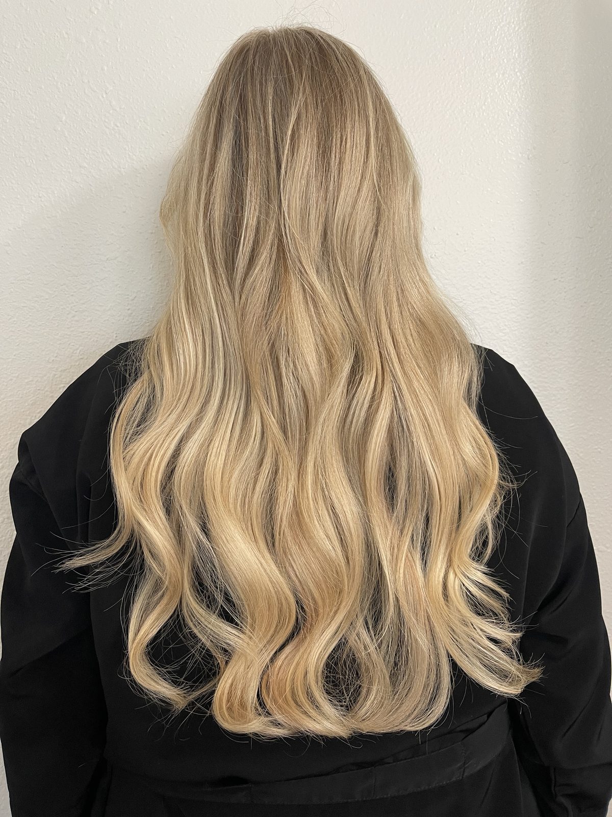 Highlights transformation, face-framing color