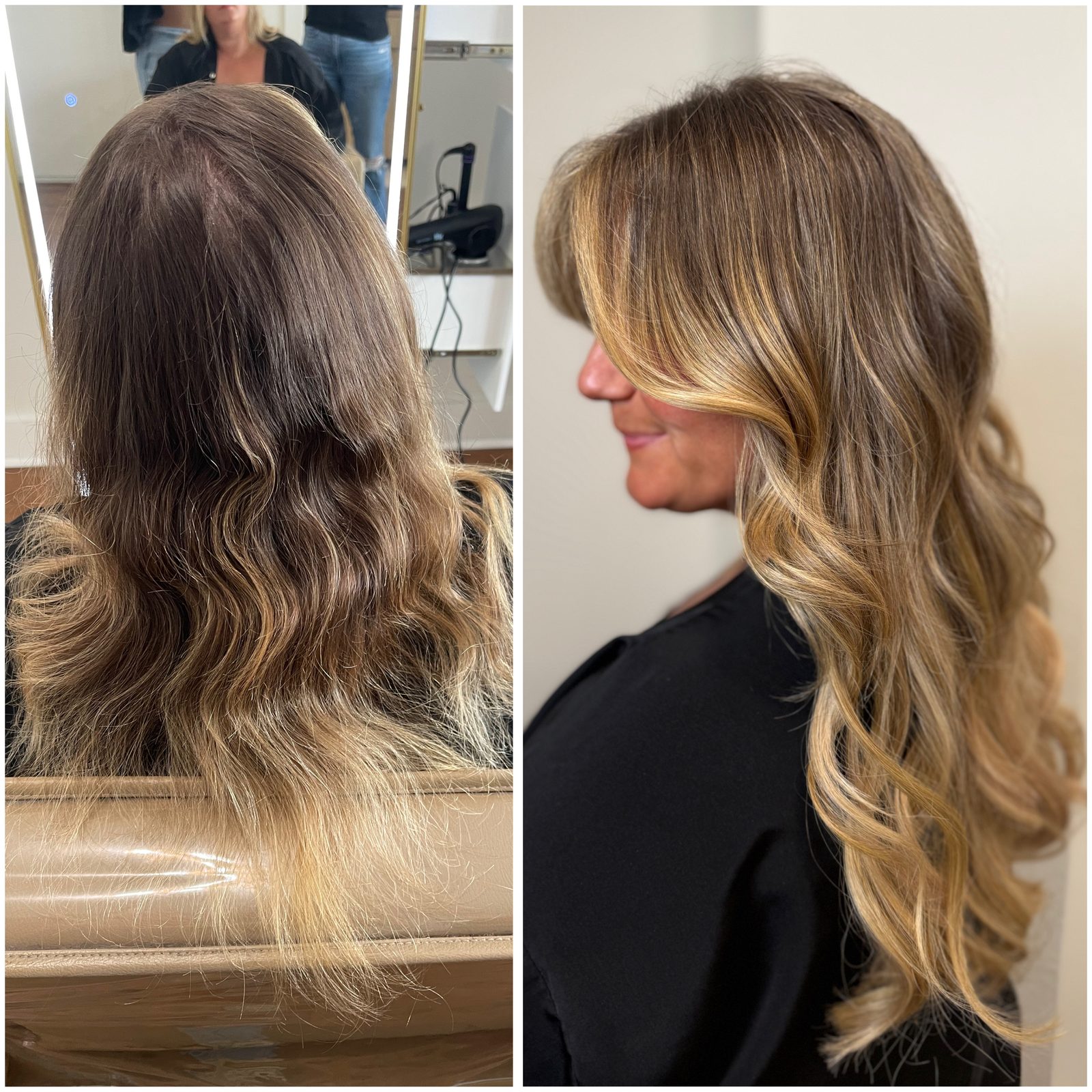 K-tip extension transformation, natural color match
