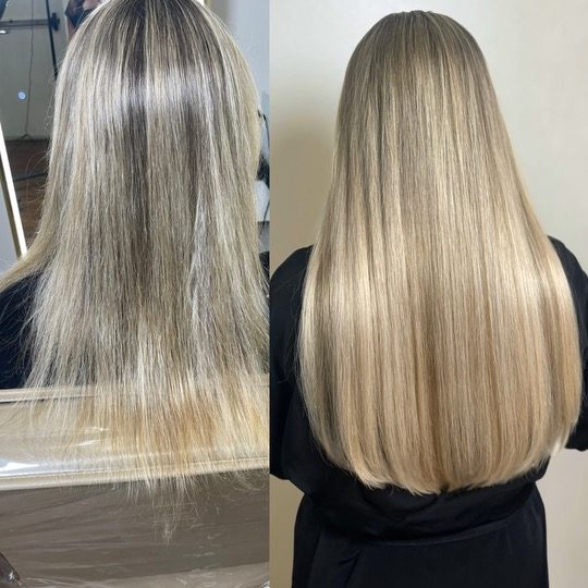 K-tip extension transformation, natural color match