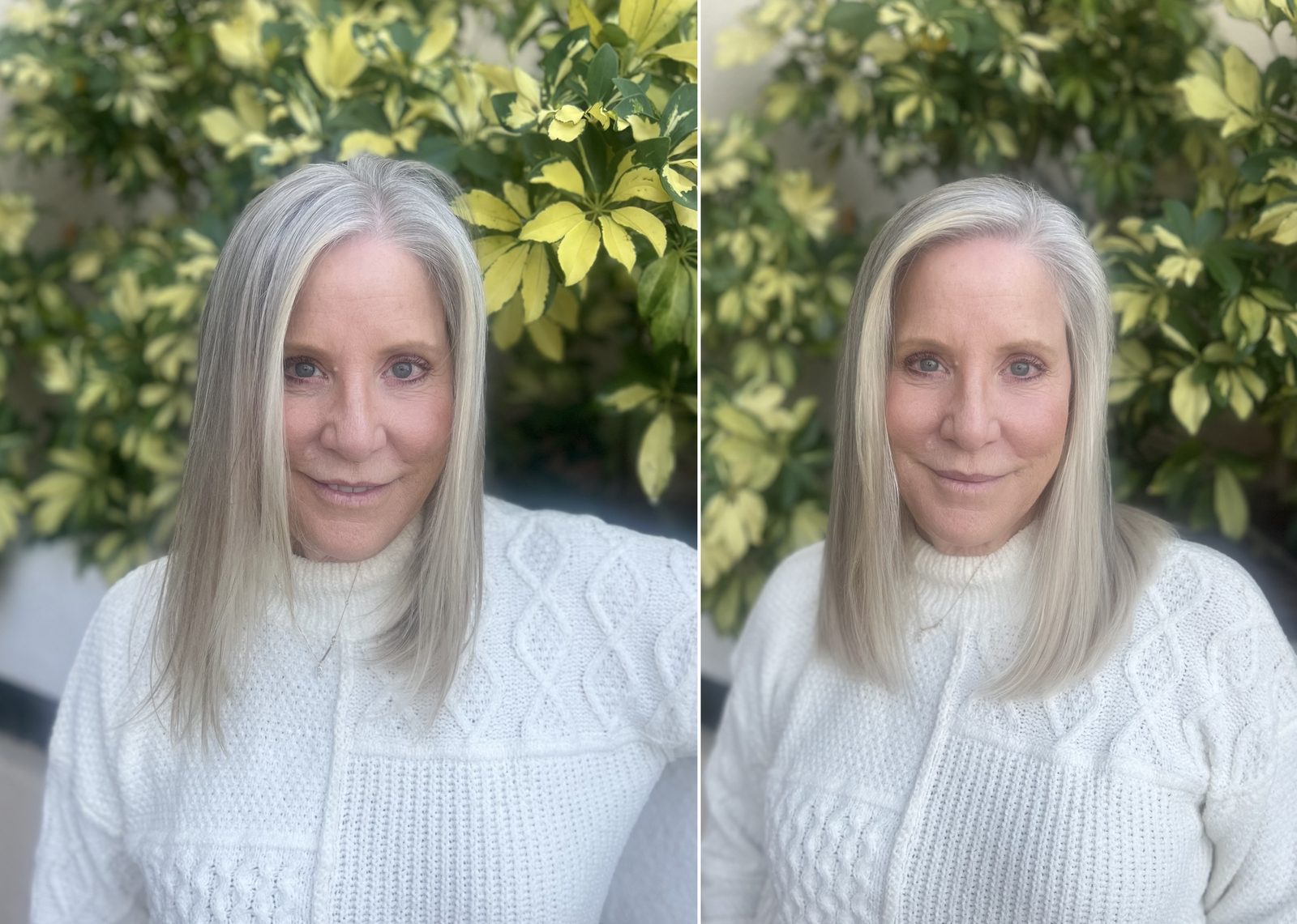 K-tip extension before and after, fuller and longer hair